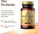 Suplementos Alimenticio Picolinato de zinc de 22 mg 100 tab