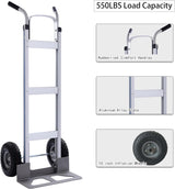 Carretilla de Aluminio LEADALLWAY 550lbs, Ruedas Inflables 10