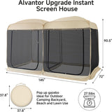 Tienda de Pantalla Alvantor 2 en 1, Carpa Pop Up 12' x 7.5