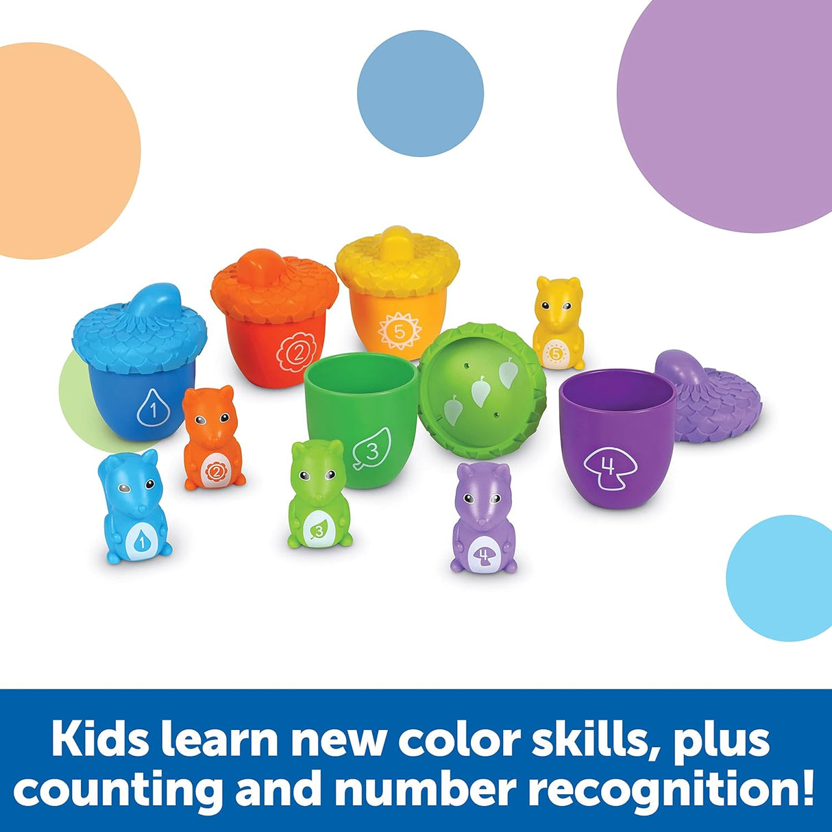 Sorpresas de Ardillas, Learning Resources, 15 Piezas, 18+ Meses