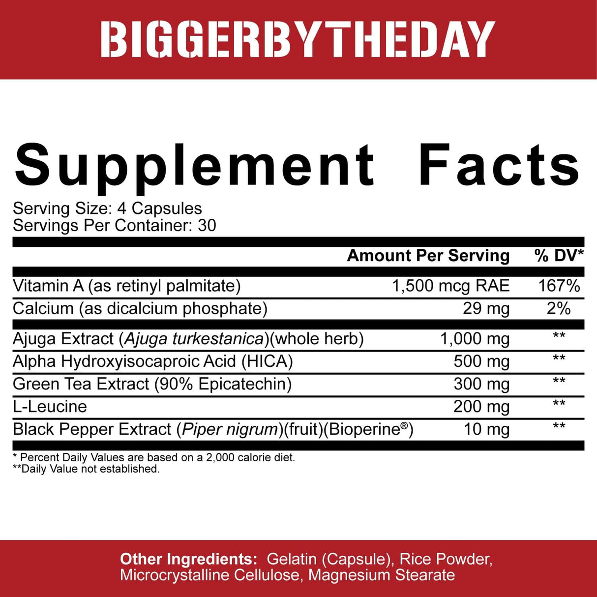 5% Nutrition BiggerByTheDay - Anabólico, 120 Cápsulas