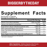 5% Nutrition BiggerByTheDay - Anabólico, 120 Cápsulas