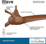 Ventilador con control remoto, Blanco F843-DK MINKA-AIRE