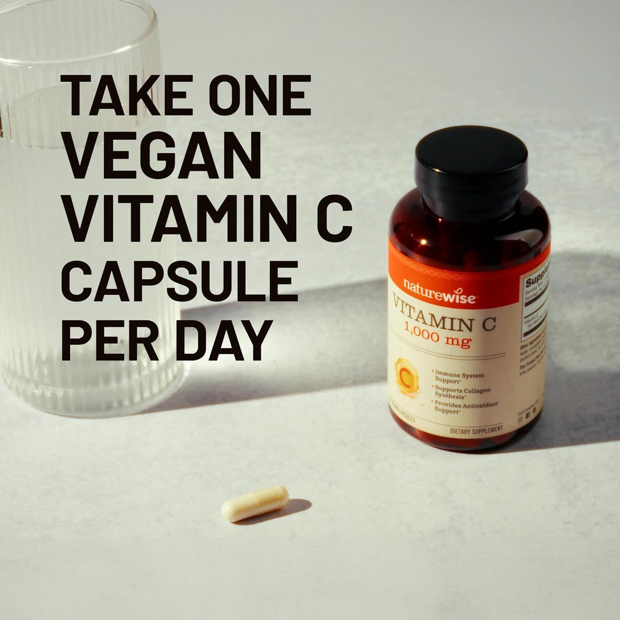 VitaminC 1000mg NatureWise - Vegano, Antioxidante, 60 cápsulas