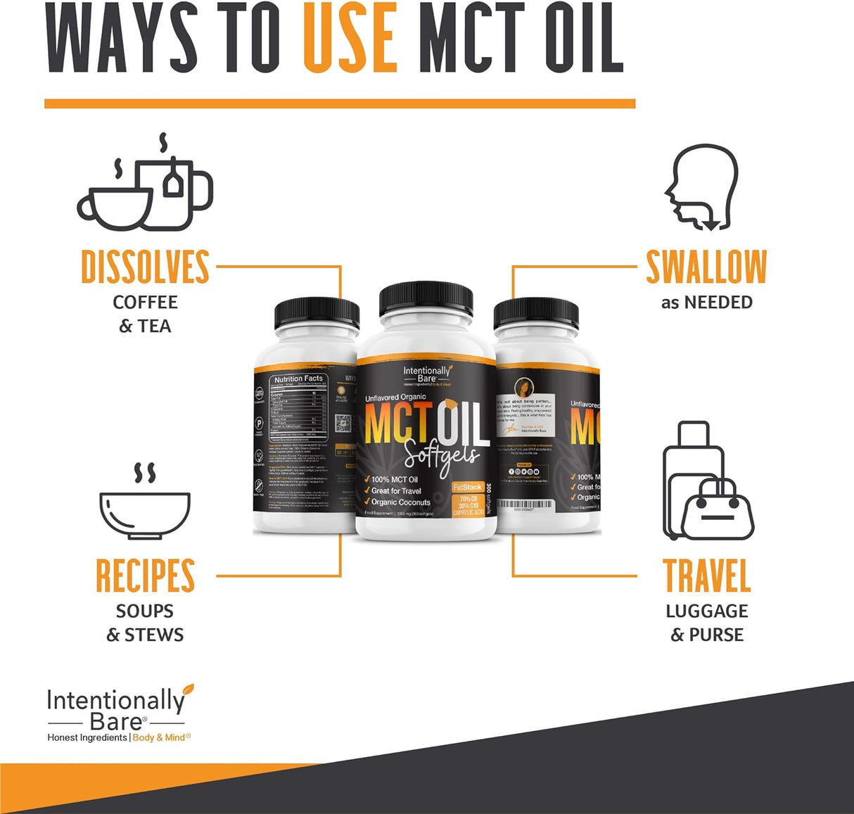 Suplementos capsulas orgánico – Keto aceite MCT