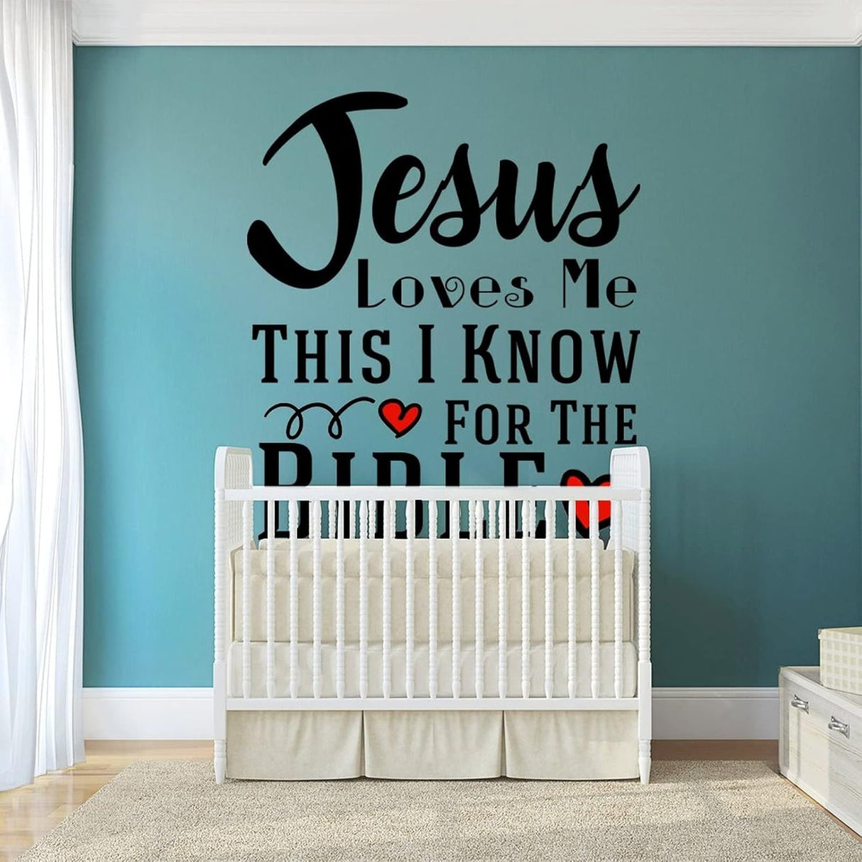 Adhesivo Pared Jesús Me Ama - Vinilo Decorativo Citas