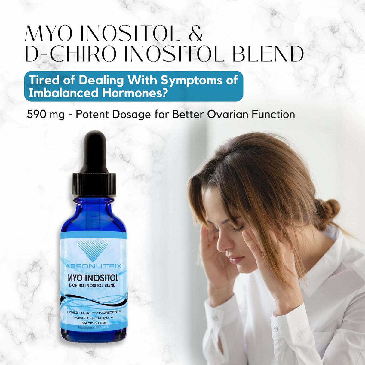 Suplemento Myo Inositol  D-Chiro Inositol Blend 4 oz 590 mg