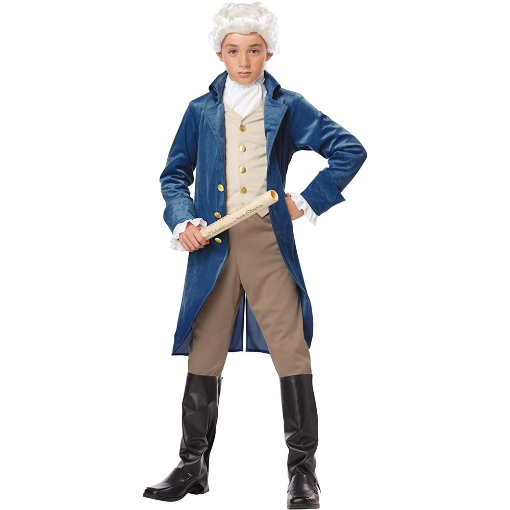 Disfraz de Thomas Jefferson para niño talla XL