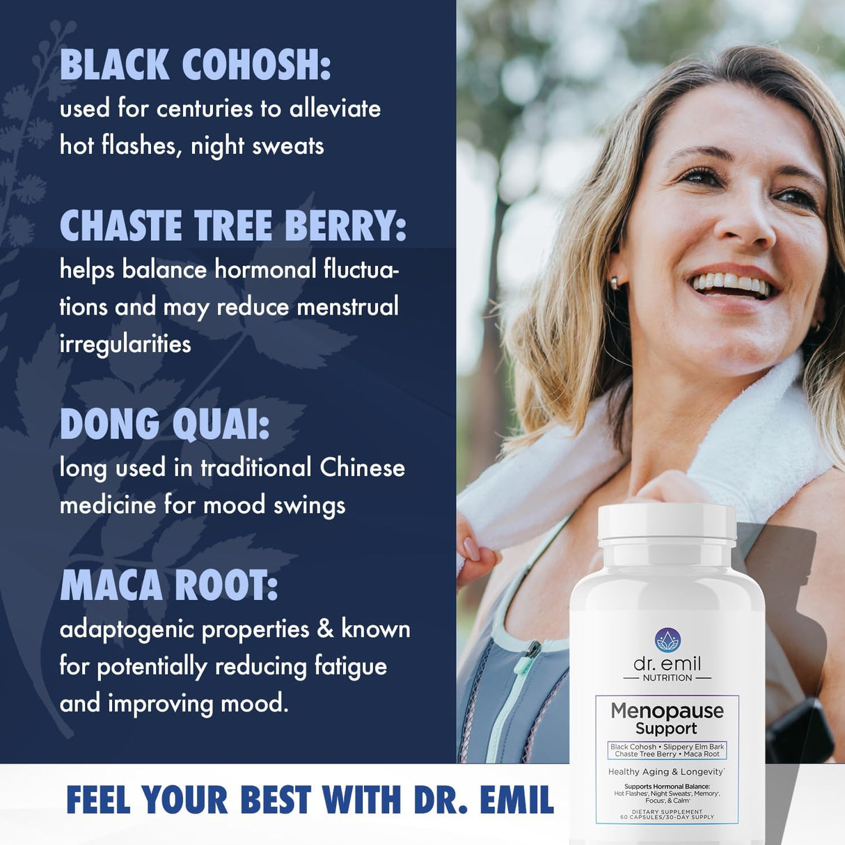 Suplementos para la menopausia para mujeres DR EMIL NUTRITION