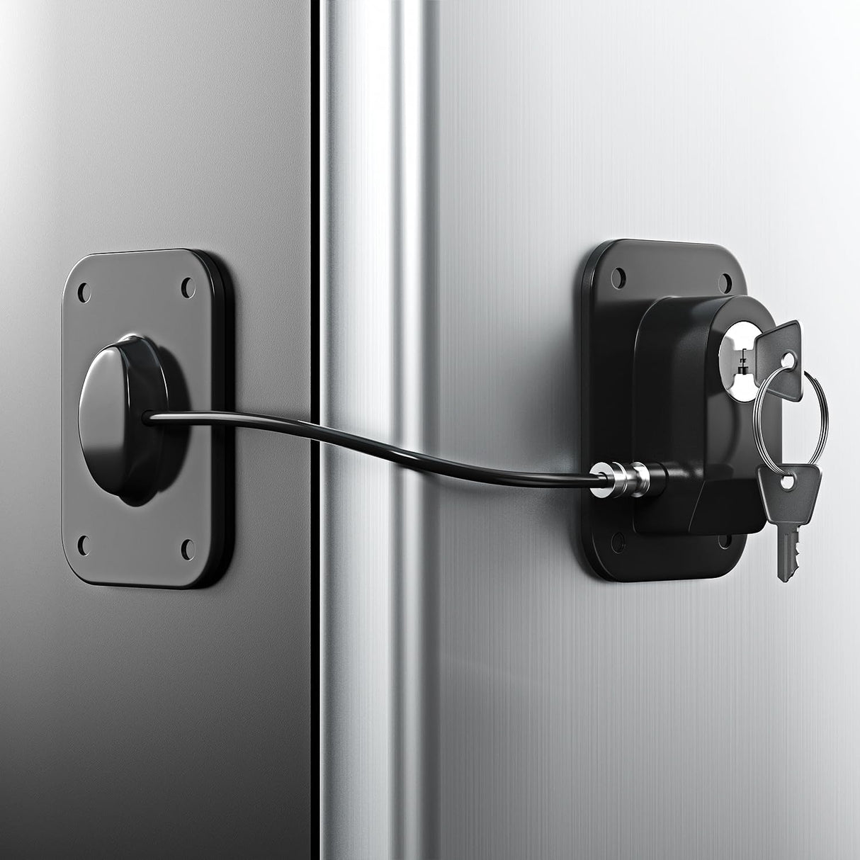 2 cerraduras para refrigerador con protección de alambre