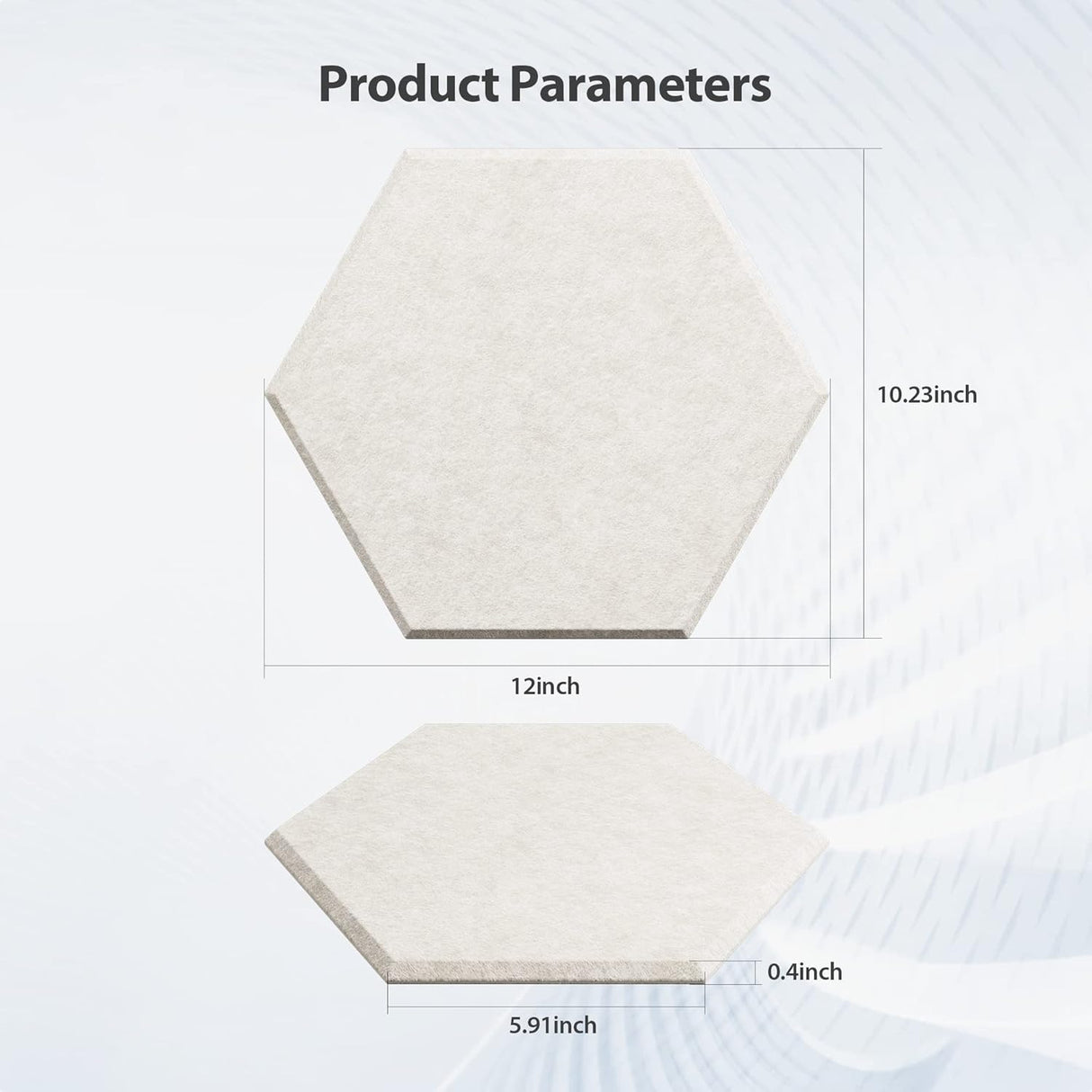 Paneles Acústicos Adhesivos, Alta Densidad, 12 Hexagonales
