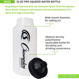 Champion Sports Botella de agua WX32 Pro Squeeze