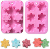 Moldes de Silicona para Nieve, 6 Cavidades, 2 Pcs, Navidad