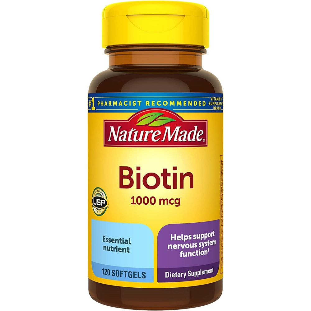 Suplemento  Biotina una por día (vitamina B7) 1000 mcg  120