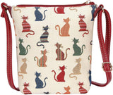 Bolsa Signare cruzada con tapiz de gato