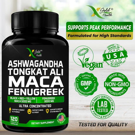 Suplemento de fenogreco de 3000 mg Extracto de raíz de maca