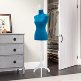 Maniquí Torso Femenino Ajustable con Tripié de Madera 49-63”