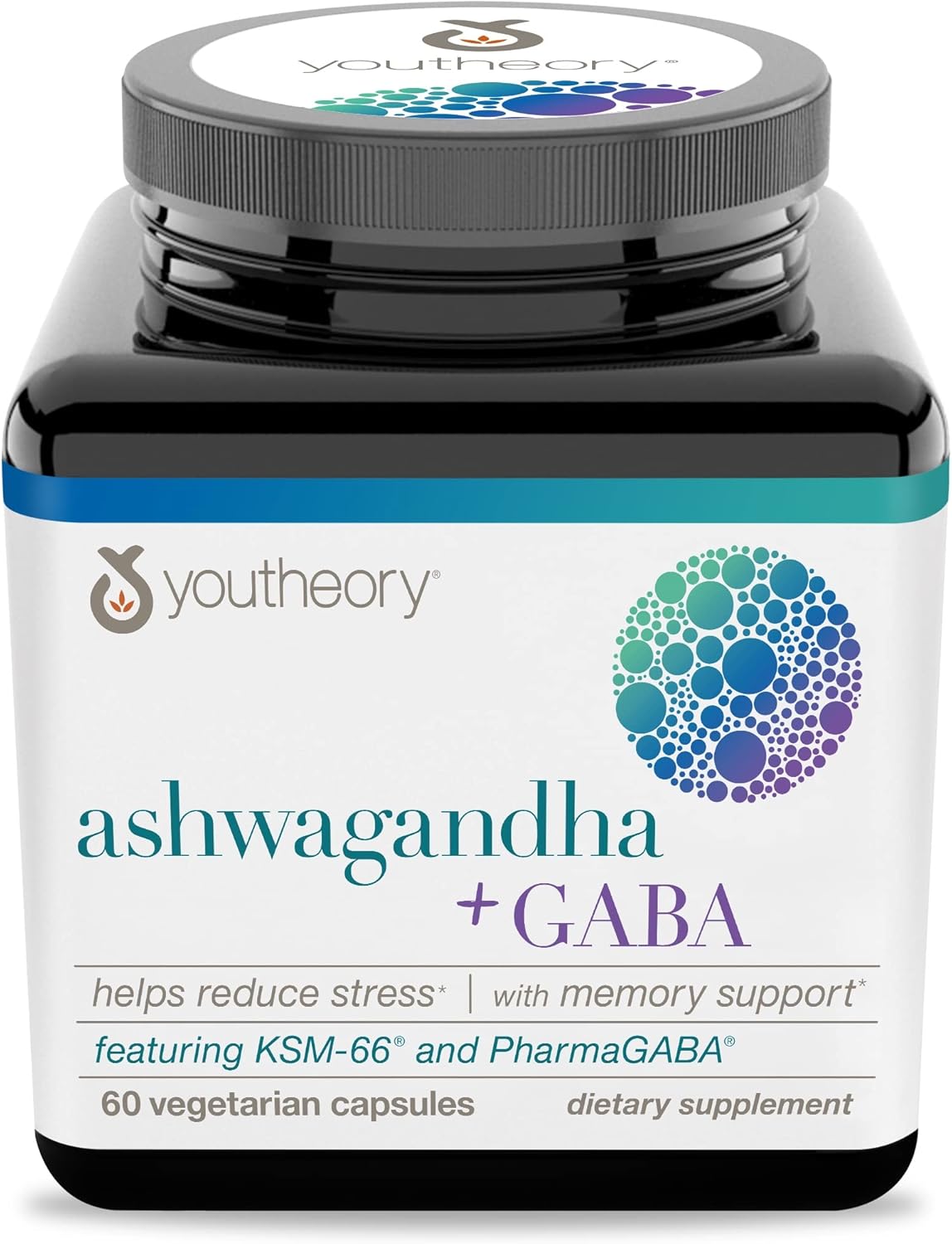 Suplemento Youtheory Ashwagandha+GABA  reducir el estrés