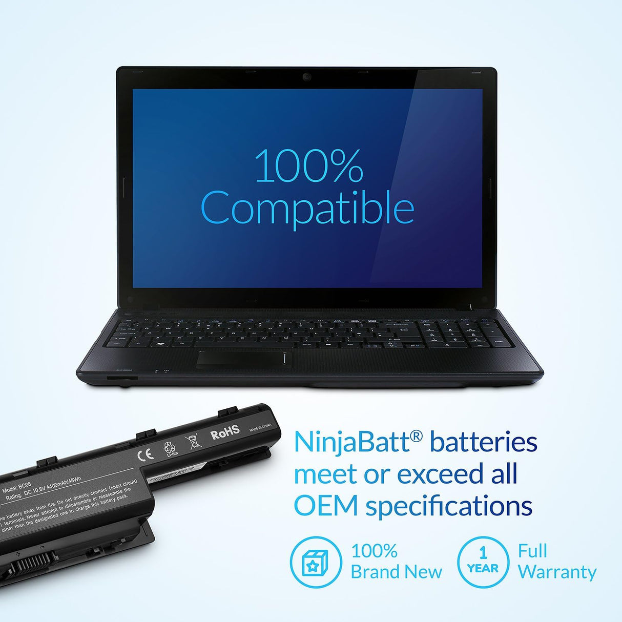 Batería de alto rendimiento para Acer HS06 NinjaBatt