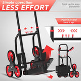 Carretilla de Escalera 440lb, Carro Plegable, 6 Ruedas, Modelo X