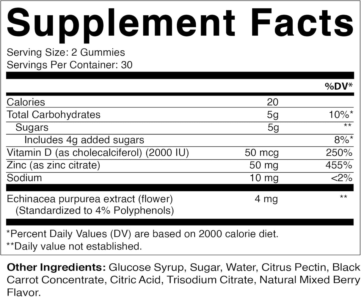 Vitamatic Zinc Gummies 50mg Veganas 2x60 Gluten-Free