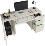 Escritorio Venice de Crafts & Comfort - 3 Cajones y Armario CPU