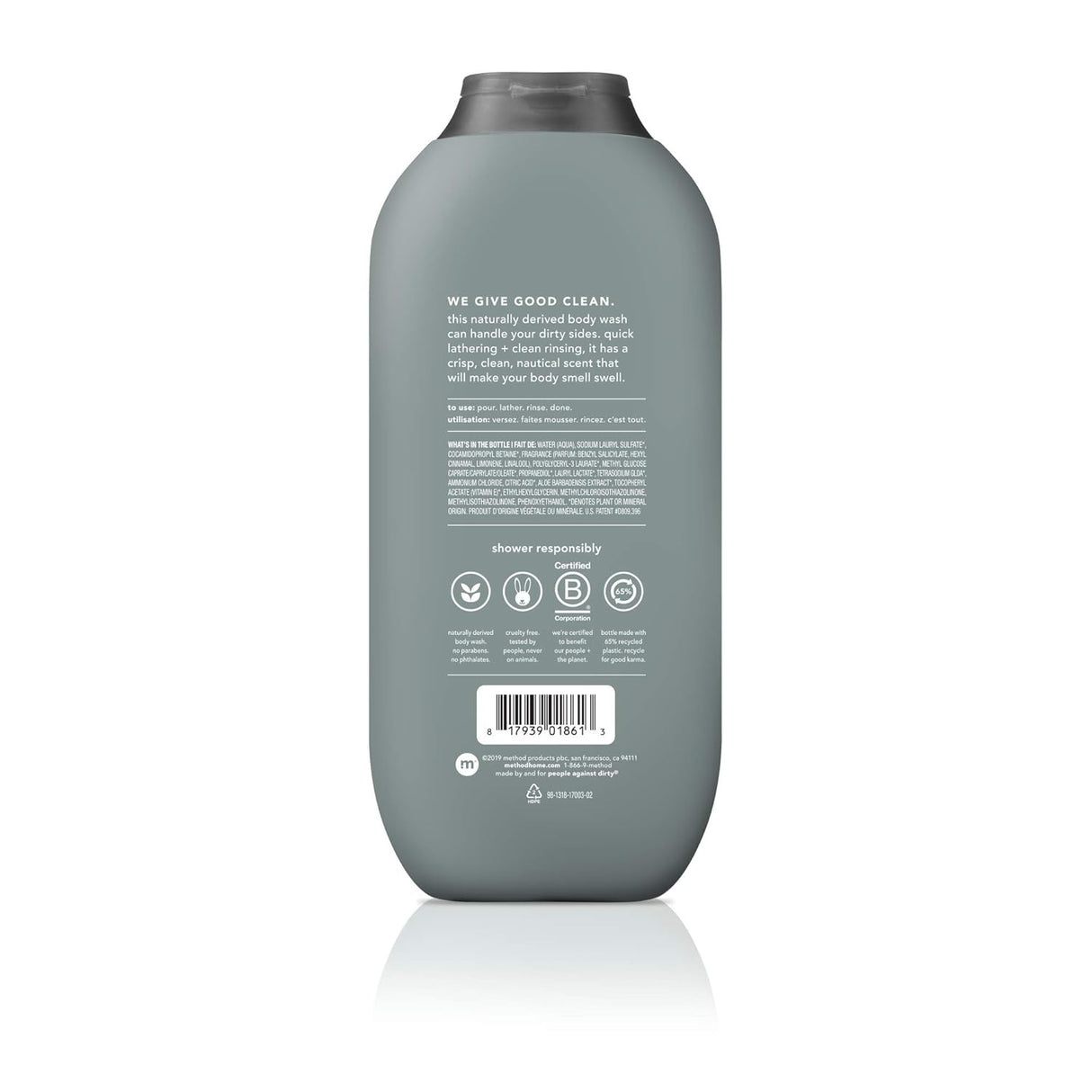 Gel de baño para hombre Method, paquete de 3 unidades