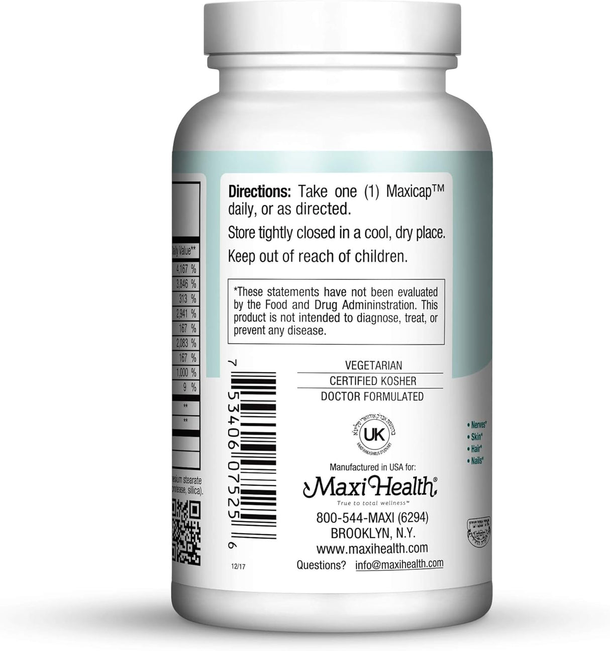 Suplementos Complejo de vitamina B-50 con inositol y biotina