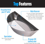 Insert para parrilla SnS Grills, acero inoxidable, 22 Original
