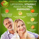 Suplementos liposomales de vitamina C en polvo, 1500 mg