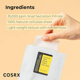 Máscaras de hoja coreana COSRX de mucina de caracol