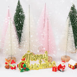 30 Pcs Mini Árboles de Navidad, Decoración Artificial, 5 Tamaños