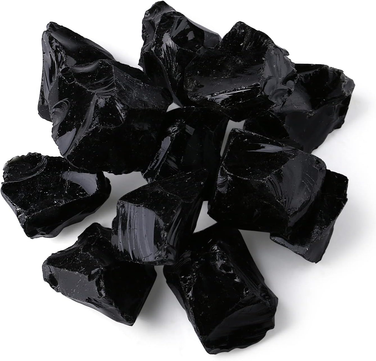 LAIDANLA Obsidiana negra de 2 pulgadas, piedras naturales