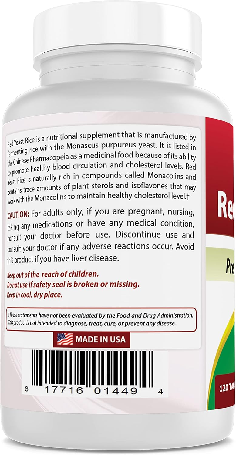 Suplemento Soporte de colesterol de arroz de levadura roja