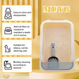 Caja de arena abierta para gatos con lado alto MUYG
