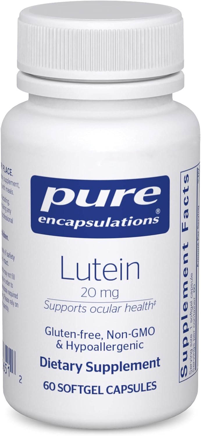 Suplementos Pure Encapsulations Luteína 20 mg función visual