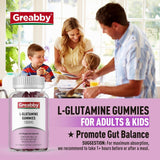 L Glutamina 1000mg Gummies - Apoyo muscular e inmunológico, Vegan, 60u