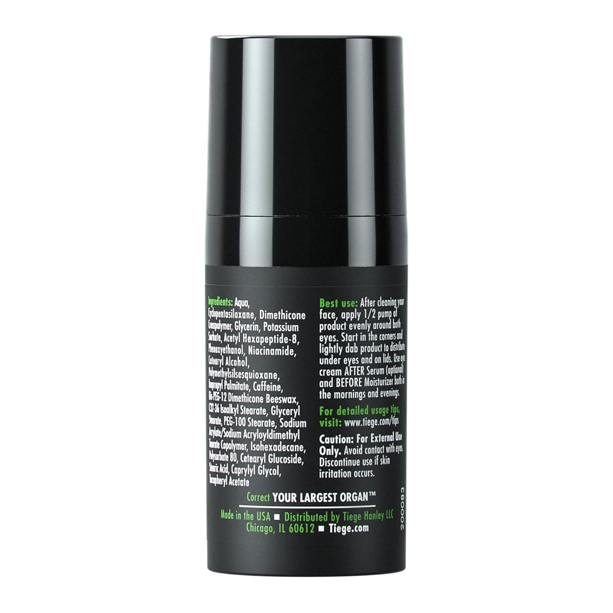 Crema de ojos para hombres Tiege Hanley