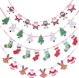Banderas de Navidad, decoración colgante, 4 piezas, papel