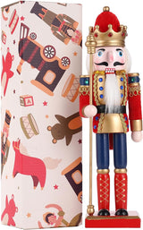 Adorno Navideño Nutcracker COMBIUBIU 11.2 pulgadas, Figuras de Madera