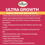 Difeel Aceite Crecimiento Ultra Basil & Castor 8 oz.