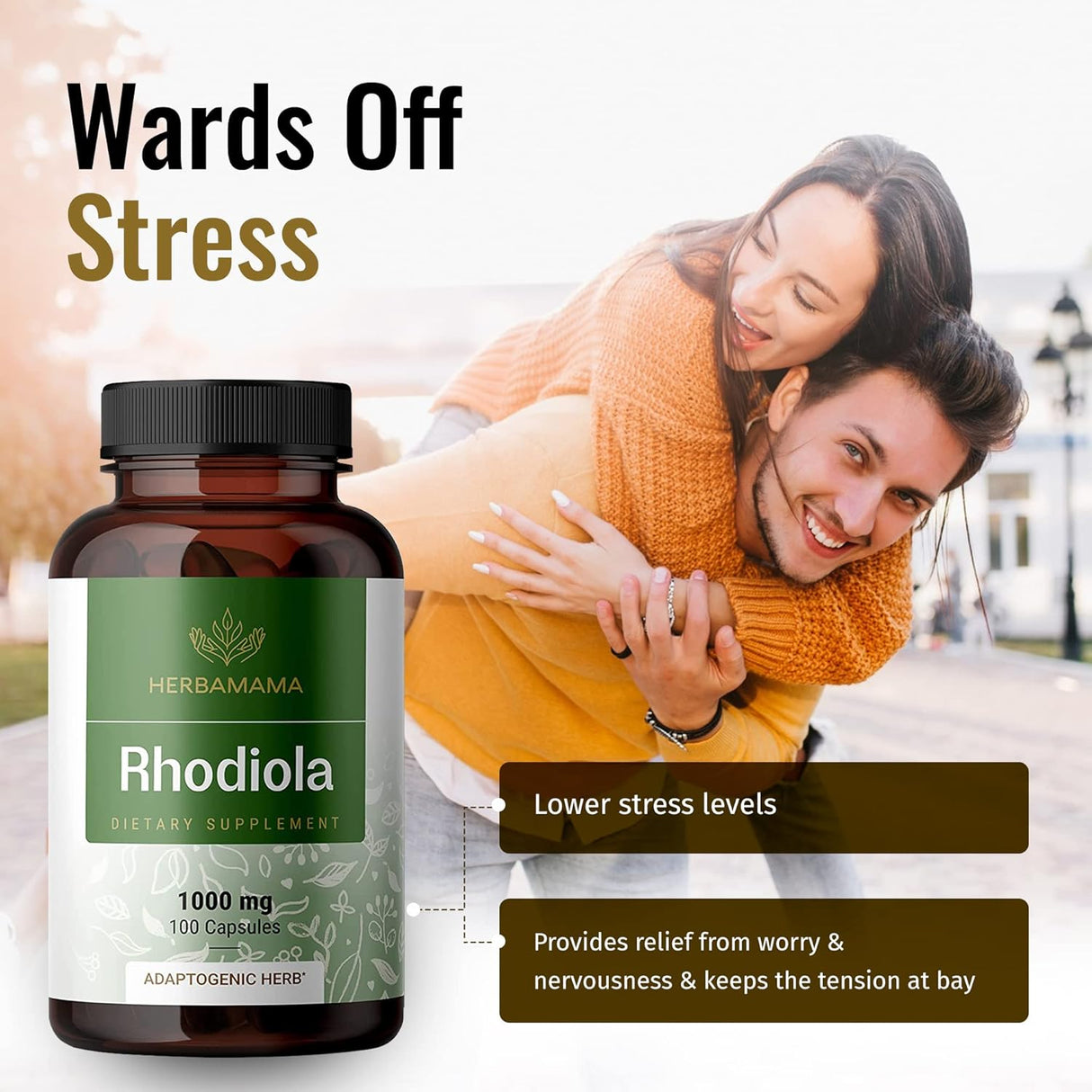 Suplemento Rhodiola Rosea Cápsulas orgánico de hierba 100und