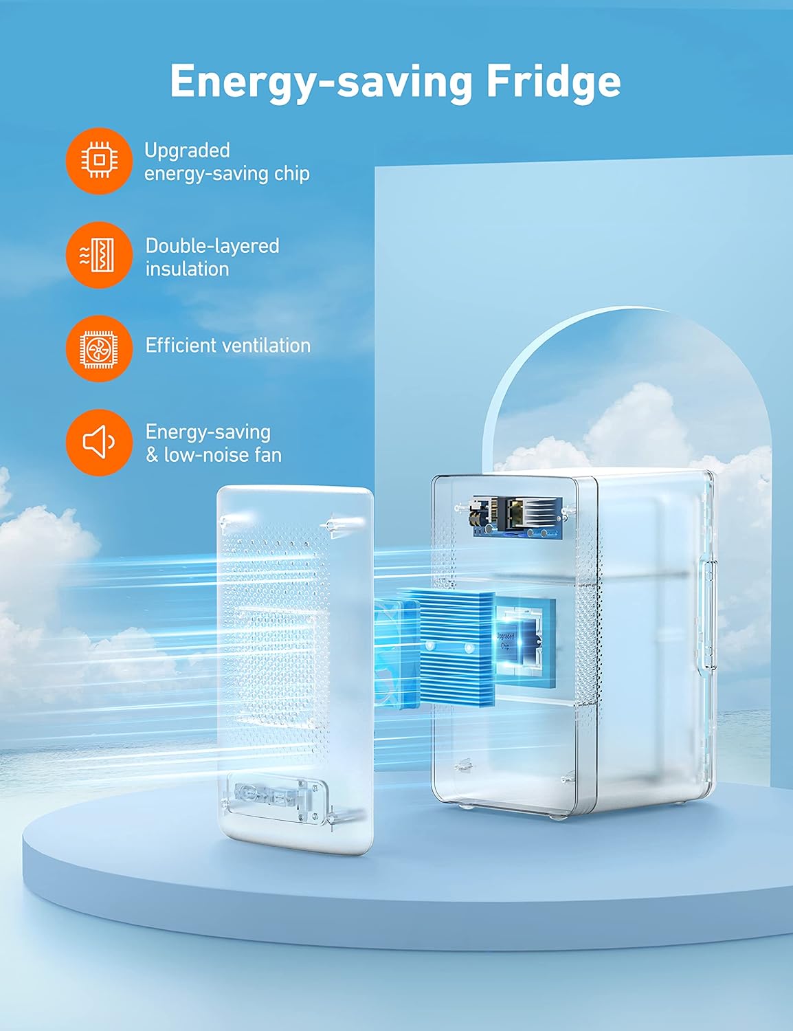 Mini Nevera AstroAI 2.0, 6 Litros, Portátil, Cooler y Calentador