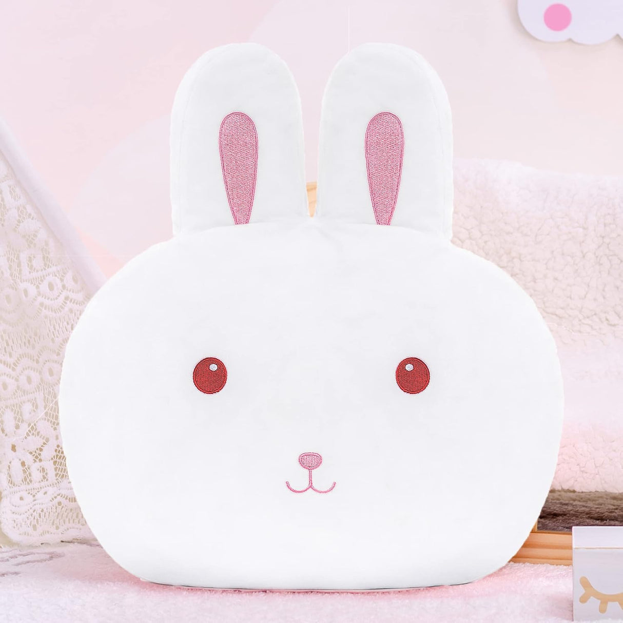 Peluche de conejo para niños  color blanco 15 pulgadas