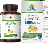 Suplemento Jengibre orgánico 1500 mg, 45 porciones 90 table
