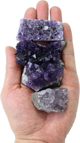 Namzi Piedras de amatista y cristales de roca cruda, racimos de cristal de amatesis natural, geodas con cristales, cuarzo amatista original, geoda de cristales de amatista real, piedras preciosas,