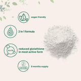 Suplemento polvo reducido  de glutatión con inositol 5 onzas