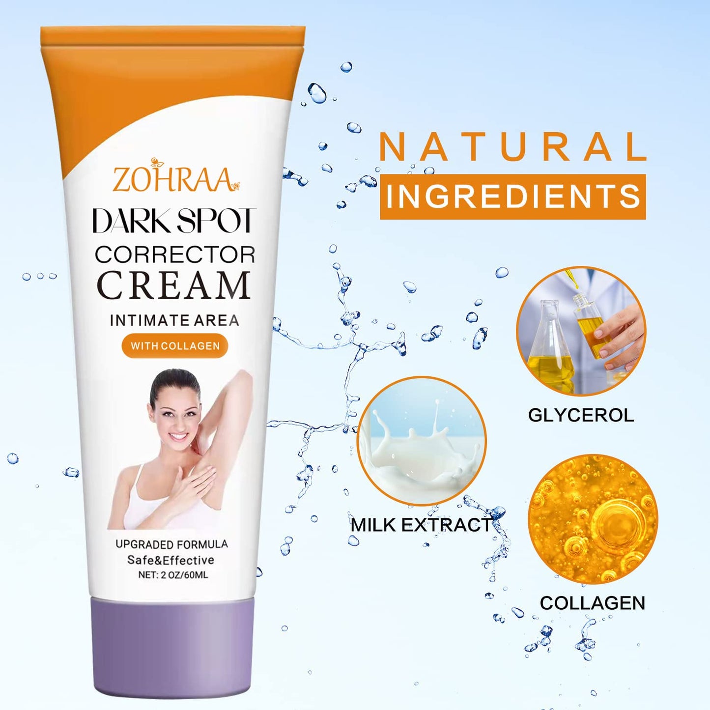 Crema corrector de manchas oscuras ZOHRAA para cara y cuerpo