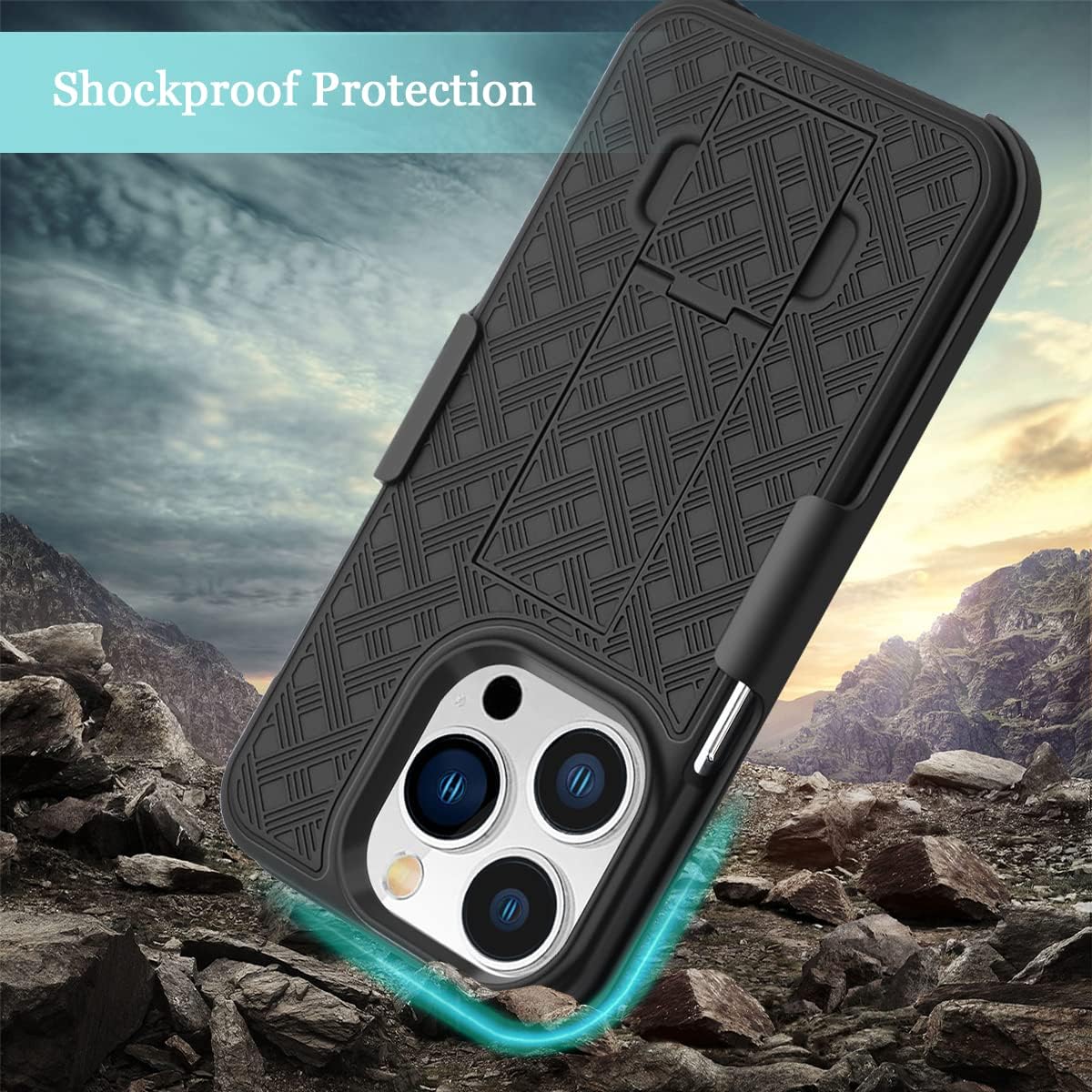 Funda compatible con celular 14 Pro Max 5G color negro