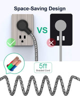Regleta de alimentación con USB, regleta de enchufe plano